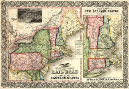 Picture of ROAD MAP OF THE EASTERN STATES 1856