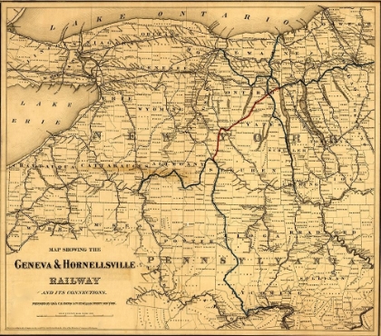 Picture of GENEVA AND HORNELLSVILLE RAILROAD 1875