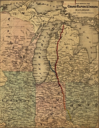 Picture of GRAND RAPIDS AND INDIANA RAILROAD 1871