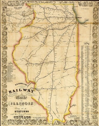 Picture of RAILWAY GUIDE FOR ILLINOIS 1855 