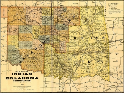 Picture of INDIAN AND OKLAHOMA TERRITORIES 1892