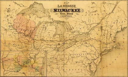 Picture of LA CROSSE AND MILWAUKEE RAIL ROAD 1855