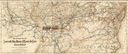 Picture of LOUISVILLE NEW ALBANY AND ST LOUIS AIR LINE RAILROAD 1872