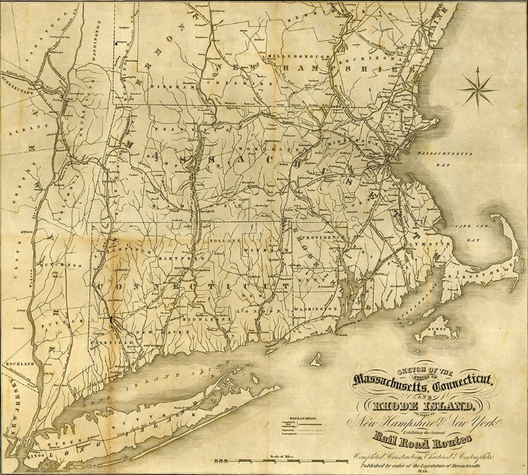Picture of MASSACHUSETTS CONNECTICUT AND RHODE ISLAND AND PARTS OF NEW HAMPSHIRE AND NEW YORK