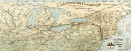 Picture of NEW YORK CENTRAL AND HUDSON RIVER R R ACROSS THE NORTH 1893