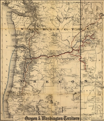 Picture of OREGON AND WASHINGTON TERRITORY 1880