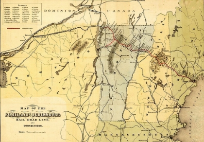 Picture of PORTLAND AND OGDENSBURG RAIL ROAD 1850