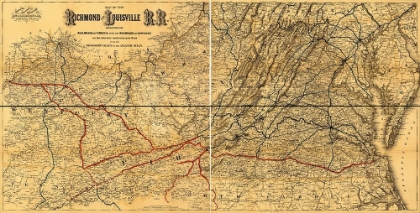 Picture of RICHMOND AND LOUISVILLE RAIL ROAD 1882
