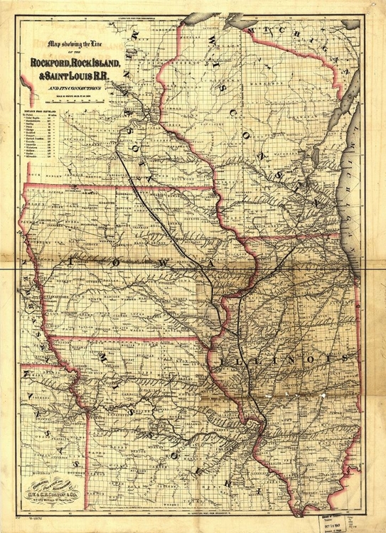 Picture of ROCKFORD ROCK ISLAND AND SAINT LOUIS RAIL ROAD 1868