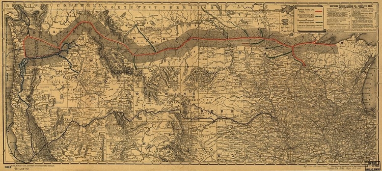 Picture of NORTHERN PACIFIC TRANSCONTINENTAL 1882