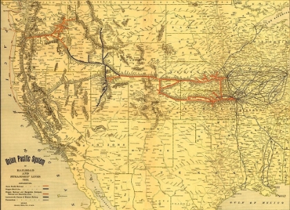 Picture of UNION PACIFIC SYSTEM OF RAILROAD AND STEAMSHIP LINES 1900