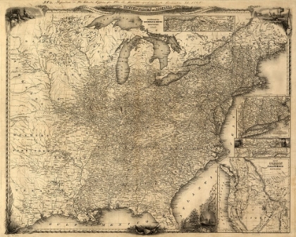 Picture of TRAVELERS MAP OF THE UNITED STATES 1846