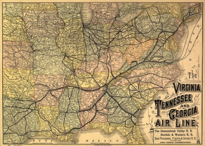 Picture of VIRGINIA TENNESSEE AND GEORGIA AIR LINE 1882