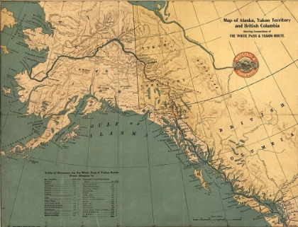 Picture of ALASKA YUKON TERRITORY AND BRITISH COLUMBIA SHOWING CONNECTIONS OF THE WHITE PASS AND YUKON ROUTE 19