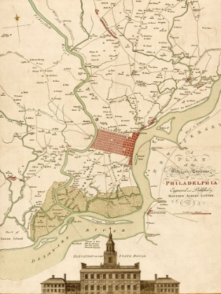 Picture of PLAN OF PHILADELPHIA AND ITS ENVIRONS 1777