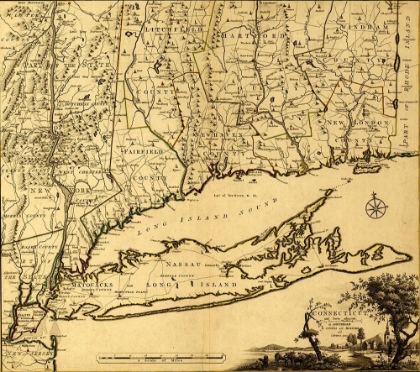 Picture of CONNECTICUT AND PORTS ADJACENT 1777
