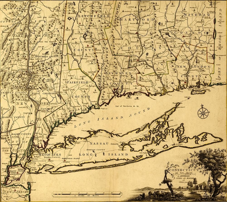 Picture of CONNECTICUT AND PORTS ADJACENT 1777