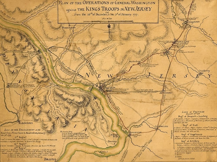 Picture of OPERATIONS OF GENERAL WASHINGTON AGAINST THE KINGS TROOPS IN NEW JERSEY 1777