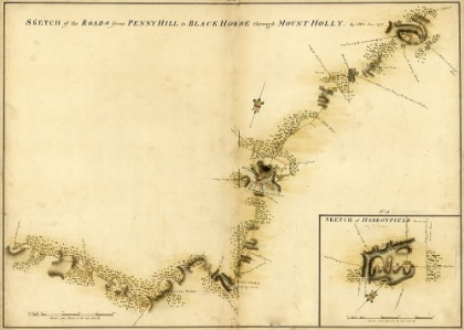 Picture of HADDONFIELD MOUNT HOLLY FROM PENNYHILL TO THE BLACK HORSE PIKE 1778