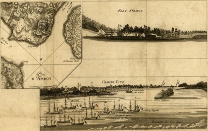 Picture of CHARLESTON HARBOR ASSAULT ON FORT SULIVAN DURING THE SIEGE OF CHARLESTON 1780 