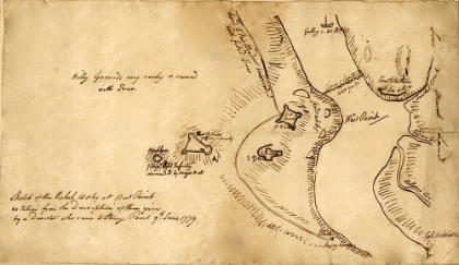 Picture of COLONIAL DEFENSES OF WEST POIMT FROM DESERTERS MAP