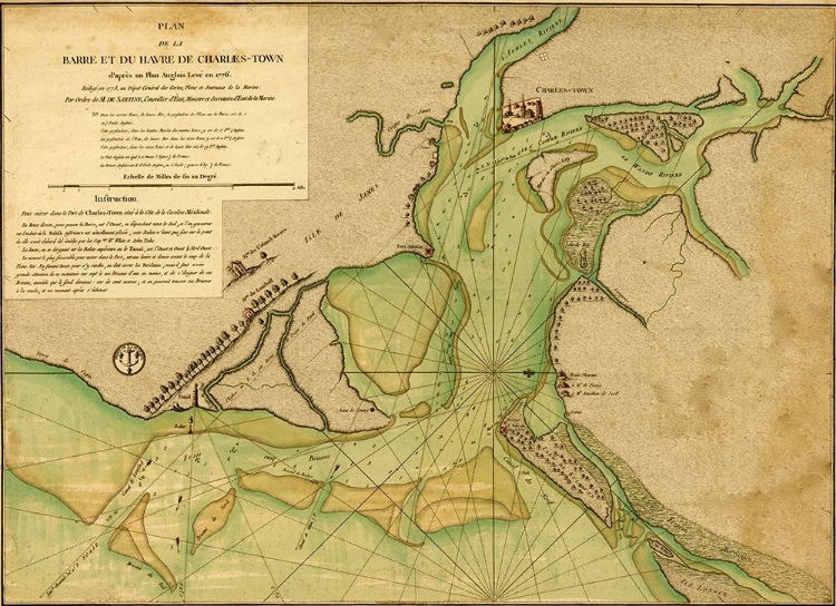 Picture of CHARLESTOWN HARBOR AFTER CAPTURE BY THE BRITISH