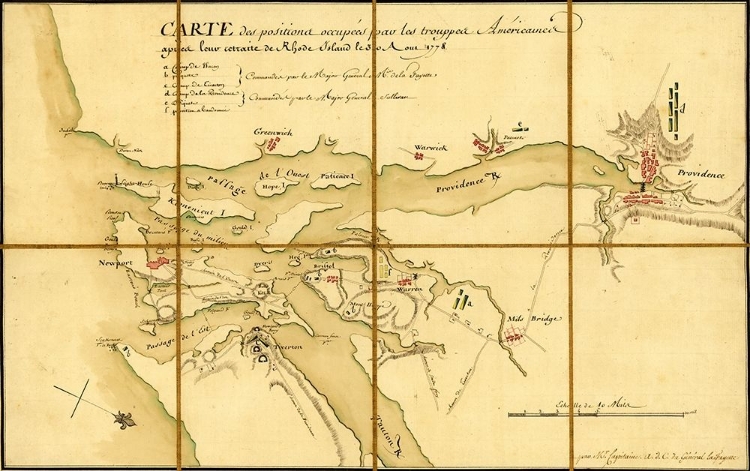 Picture of AMERICAN POSITIONS AFTER RETREAT TO LONG ISLAND 1778