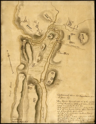 Picture of BRITISH TROOPS ON FORT WASHINGTON MANHATTAN ISLAND 1778