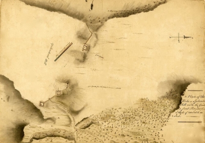 Picture of FORTIFICATIONS SPIKENDEVIL HILL OR SPUYTEN DUYVIL HILL NEW YORK 1778