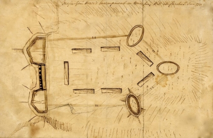 Picture of BRITISH ENCAMPMENT UNDER HOWE AT BUNKER HILL 1775
