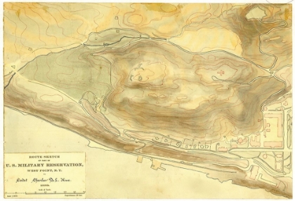 Picture of ROUTE SKETCH OF PART OF U S MILITARY RESERVATION WEST POINT N Y 1889