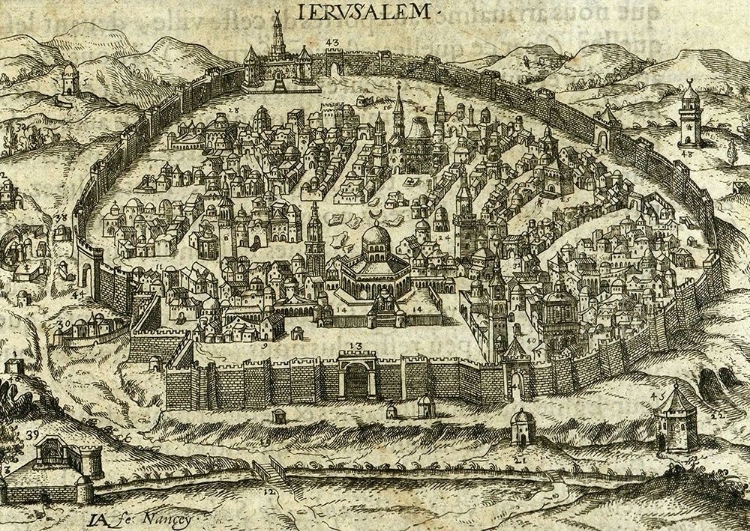 Picture of ANTIQUE MAP OF JERUSALEM