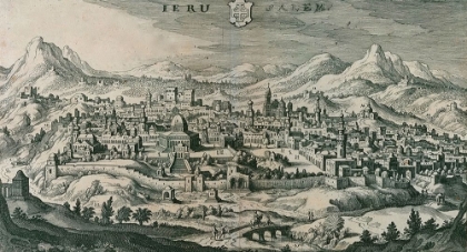 Picture of ANTIQUE MAP OF JERUSALEM