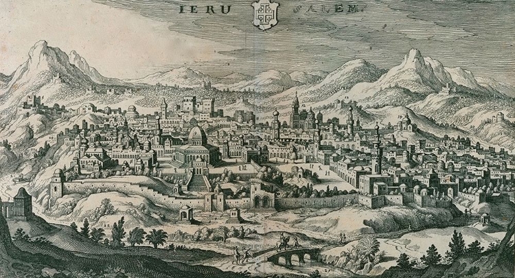 Picture of ANTIQUE MAP OF JERUSALEM