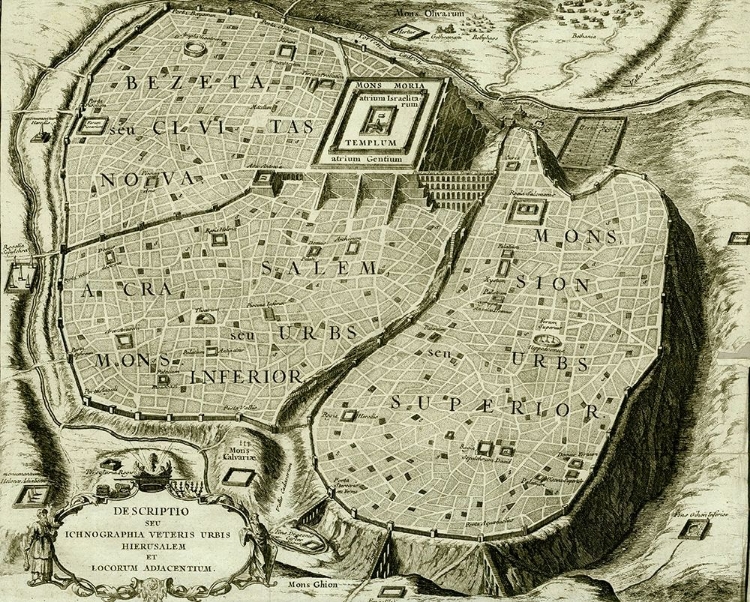 Picture of ANTIQUE MAP OF JERUSALEM