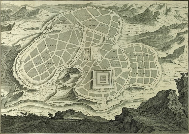 Picture of ANTIQUE MAP OF JERUSALEM