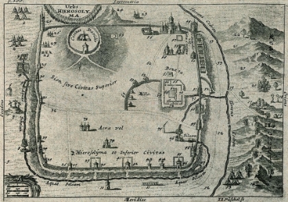 Picture of ANTIQUE MAP OF JERUSALEM