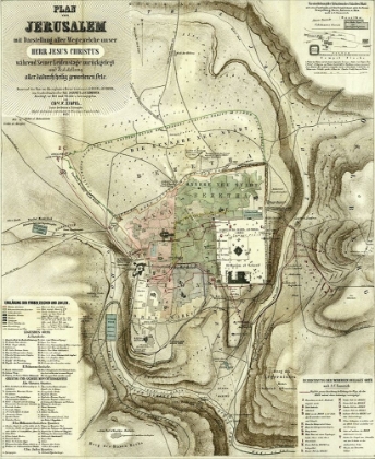 Picture of ANTIQUE MAP OF JERUSALEM