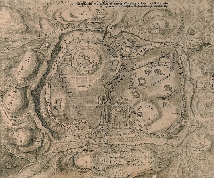 Picture of ANTIQUE MAP OF JERUSALEM