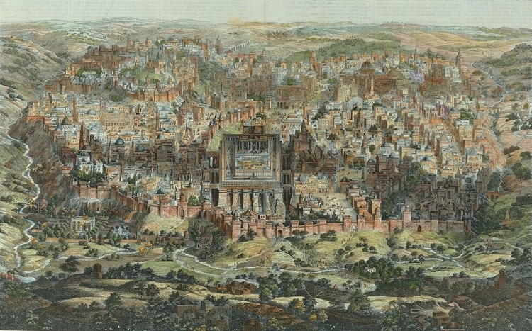 Picture of ANTIQUE MAP OF JERUSALEM