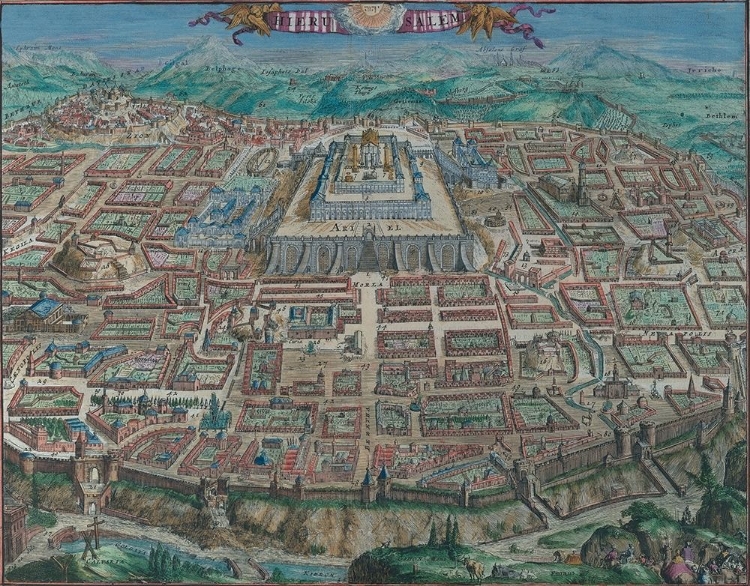 Picture of ANTIQUE MAP OF JERUSALEM