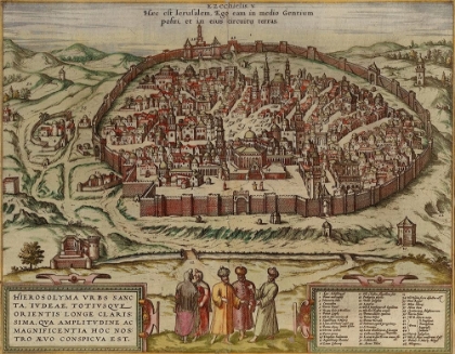 Picture of ANTIQUE MAP OF JERUSALEM