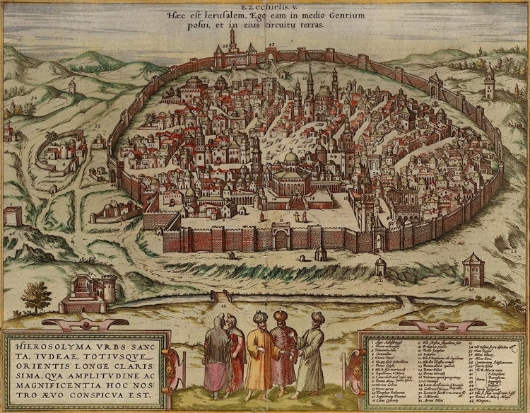 Picture of ANTIQUE MAP OF JERUSALEM