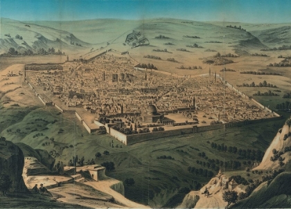 Picture of ANTIQUE MAP OF JERUSALEM