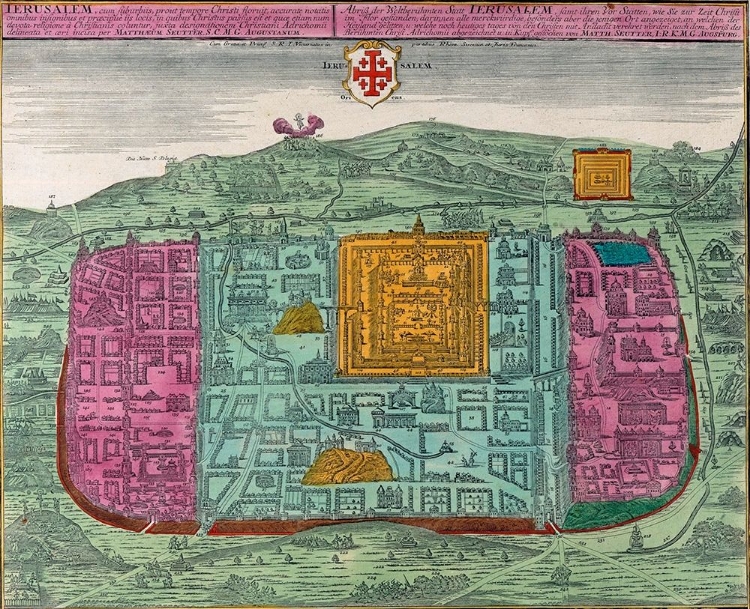 Picture of ANTIQUE MAP OF JERUSALEM