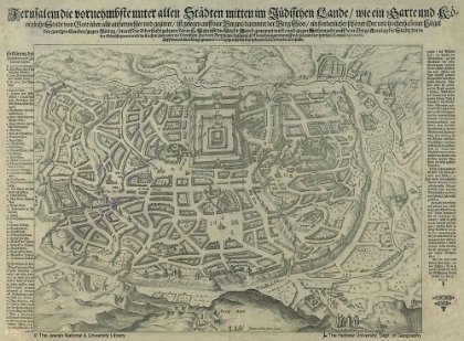 Picture of ANTIQUE MAP OF JERUSALEM