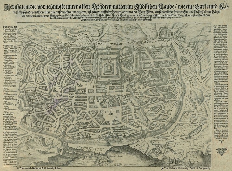 Picture of ANTIQUE MAP OF JERUSALEM