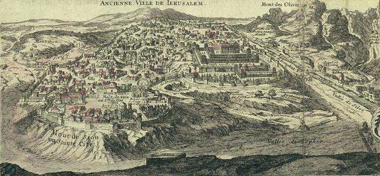 Picture of ANTIQUE MAP OF JERUSALEM