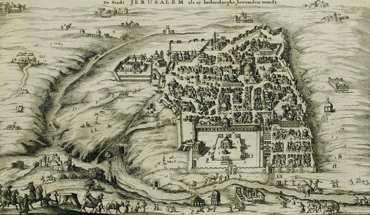 Picture of ANTIQUE MAP OF JERUSALEM