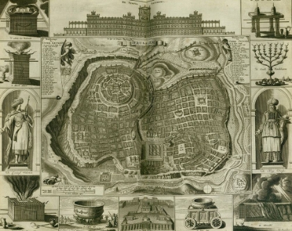 Picture of ANTIQUE MAP OF JERUSALEM